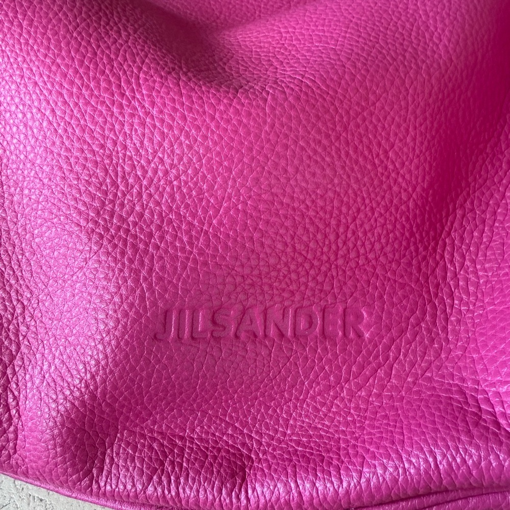 Jil Sander Barbie Pink leather hand bag gold accents - Picture 2 of 15